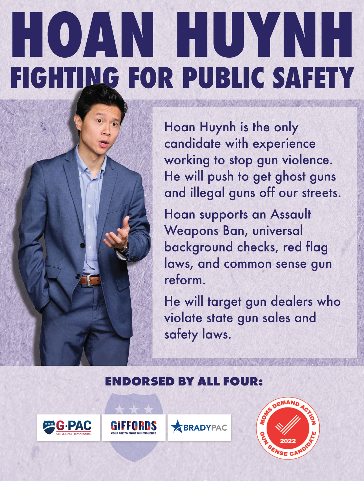 Graphic sent to potential voters over text and posted on campaign's socials.