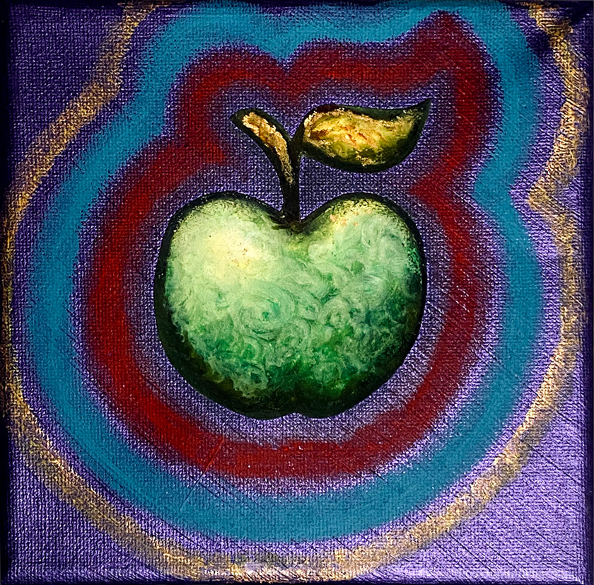 Uepfel - oil pastel/acrylic