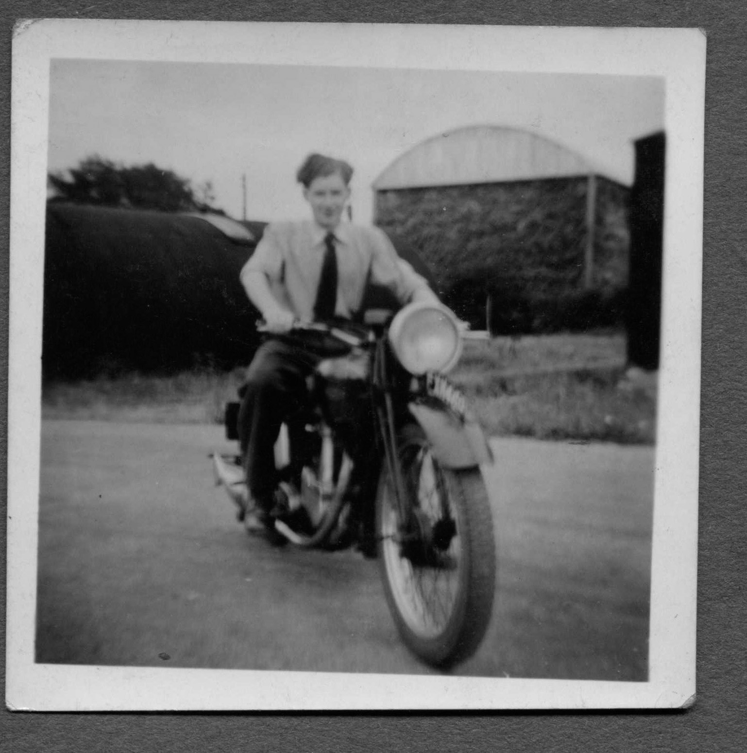 Merv on his motor cycle