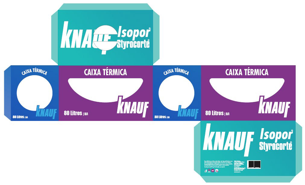 Embalagem para caixas de isopor premium