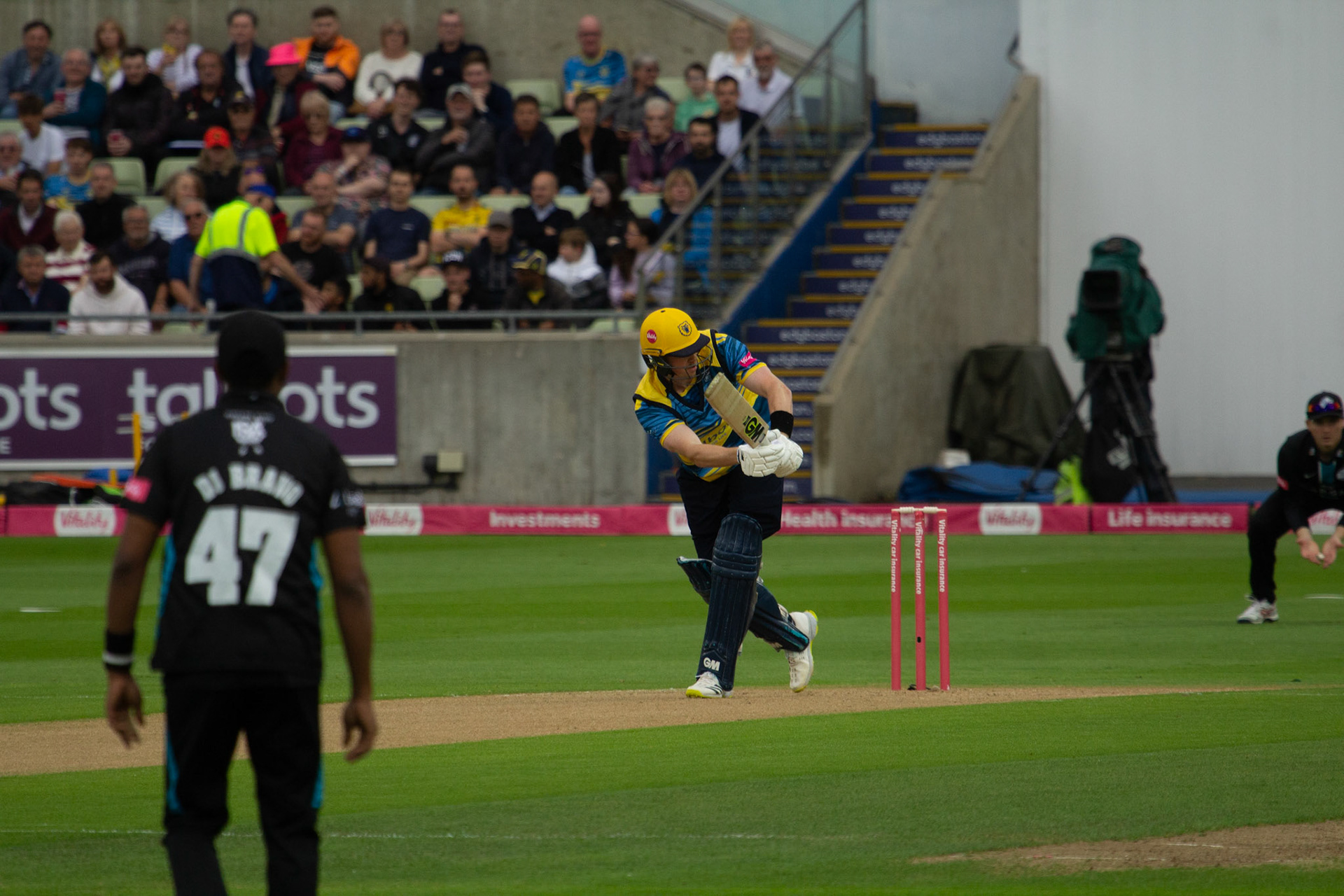 Adam Hose clips through mid-wicket