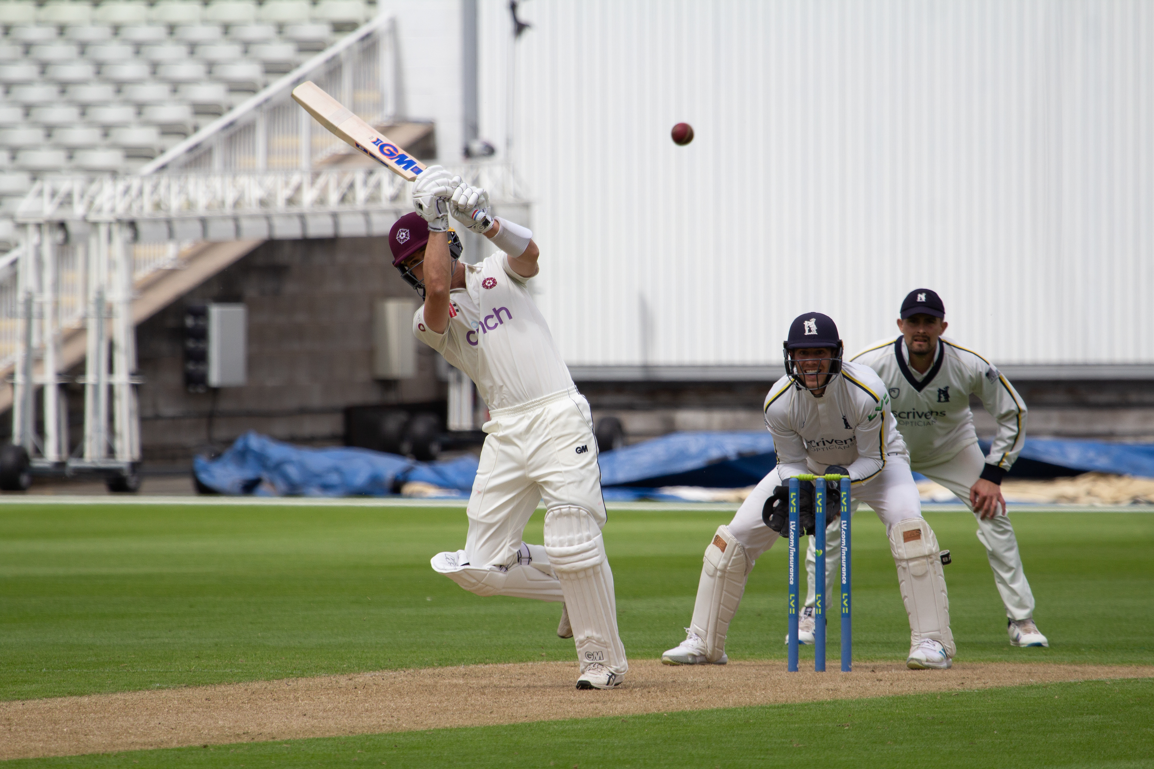 Will Young dispatches Danny Briggs for 6 over mid-wicket