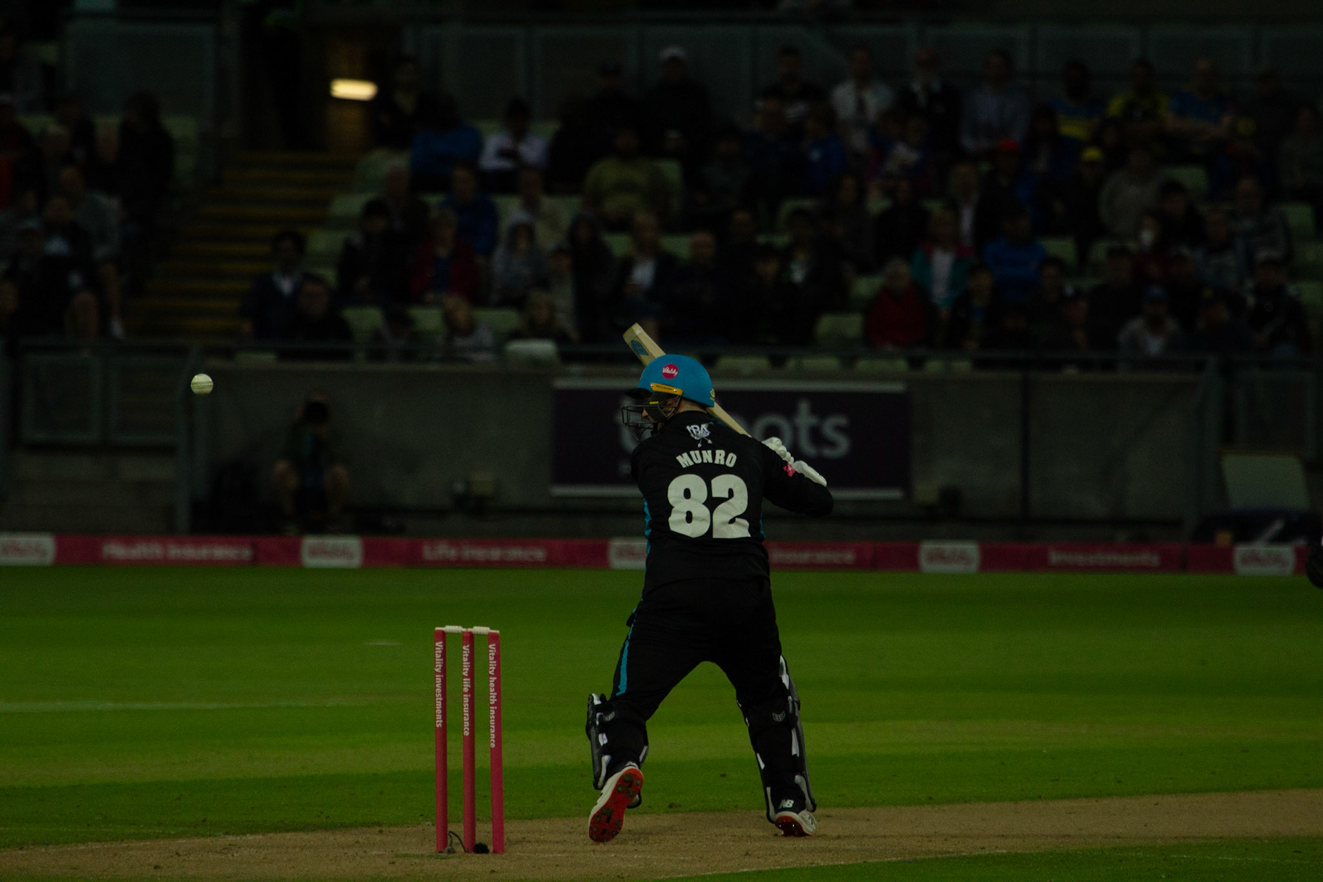Munro looks for the off-side gap