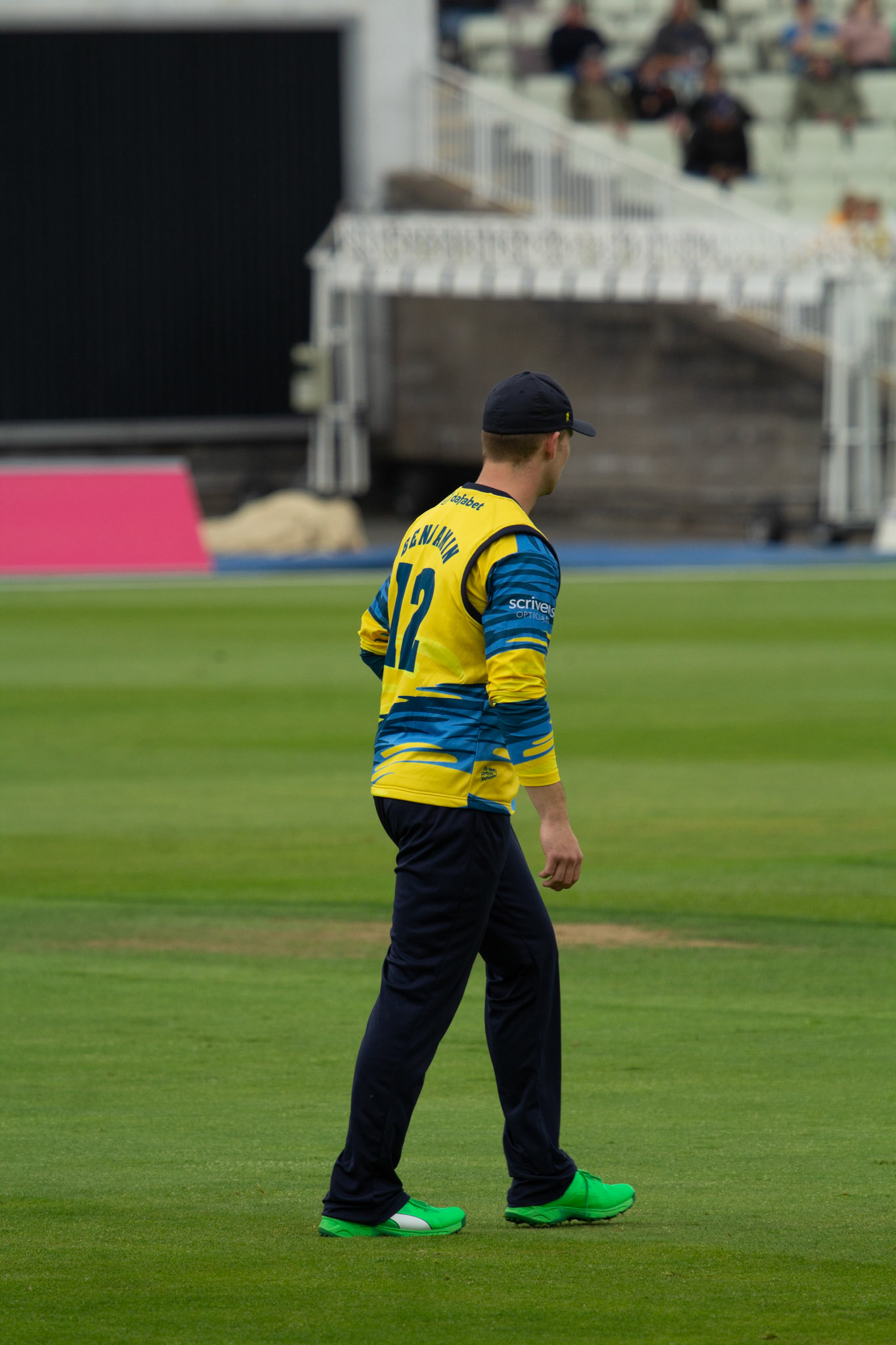 Chris Benjamin walking in