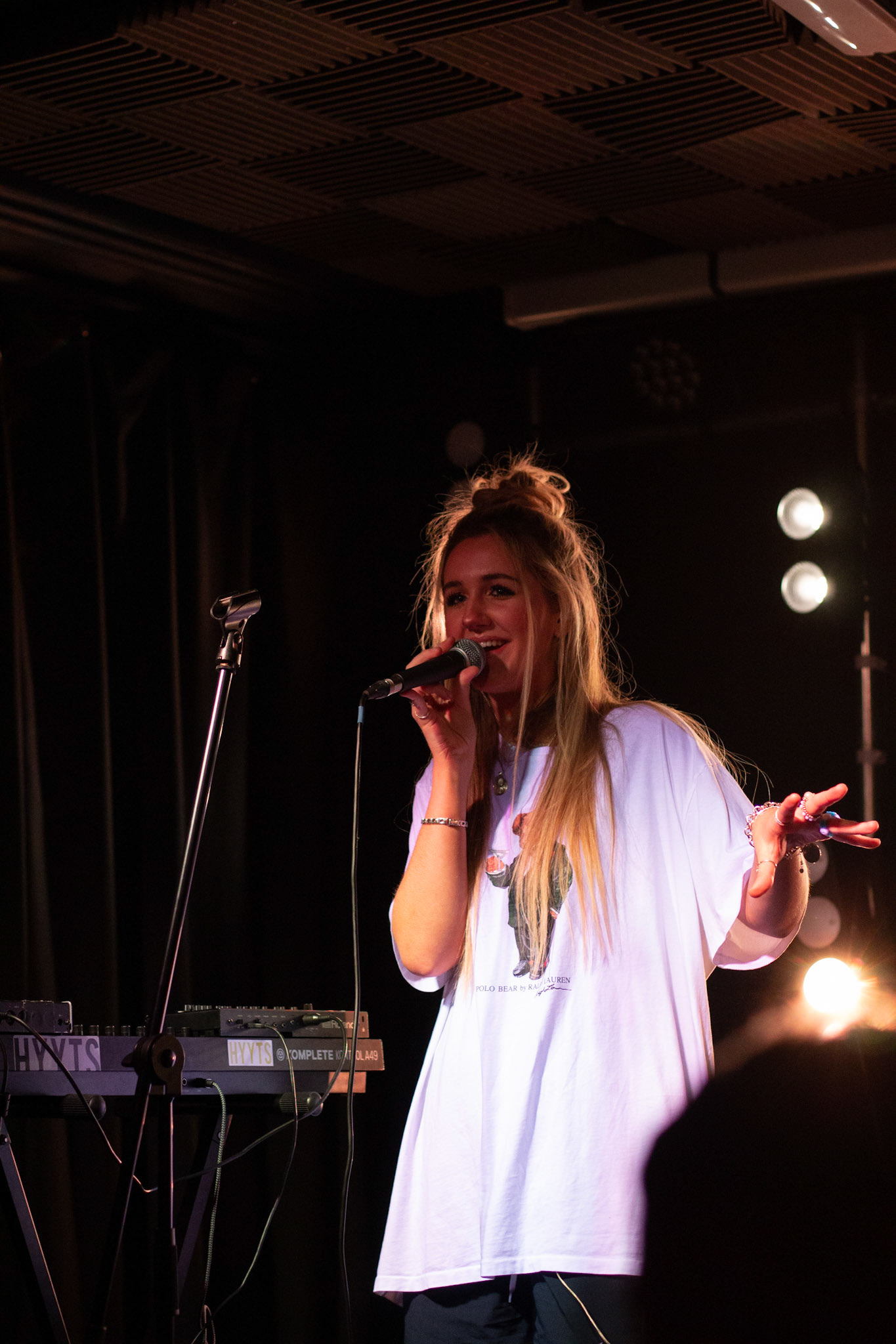 Ines Rae shares a joke with the crowd