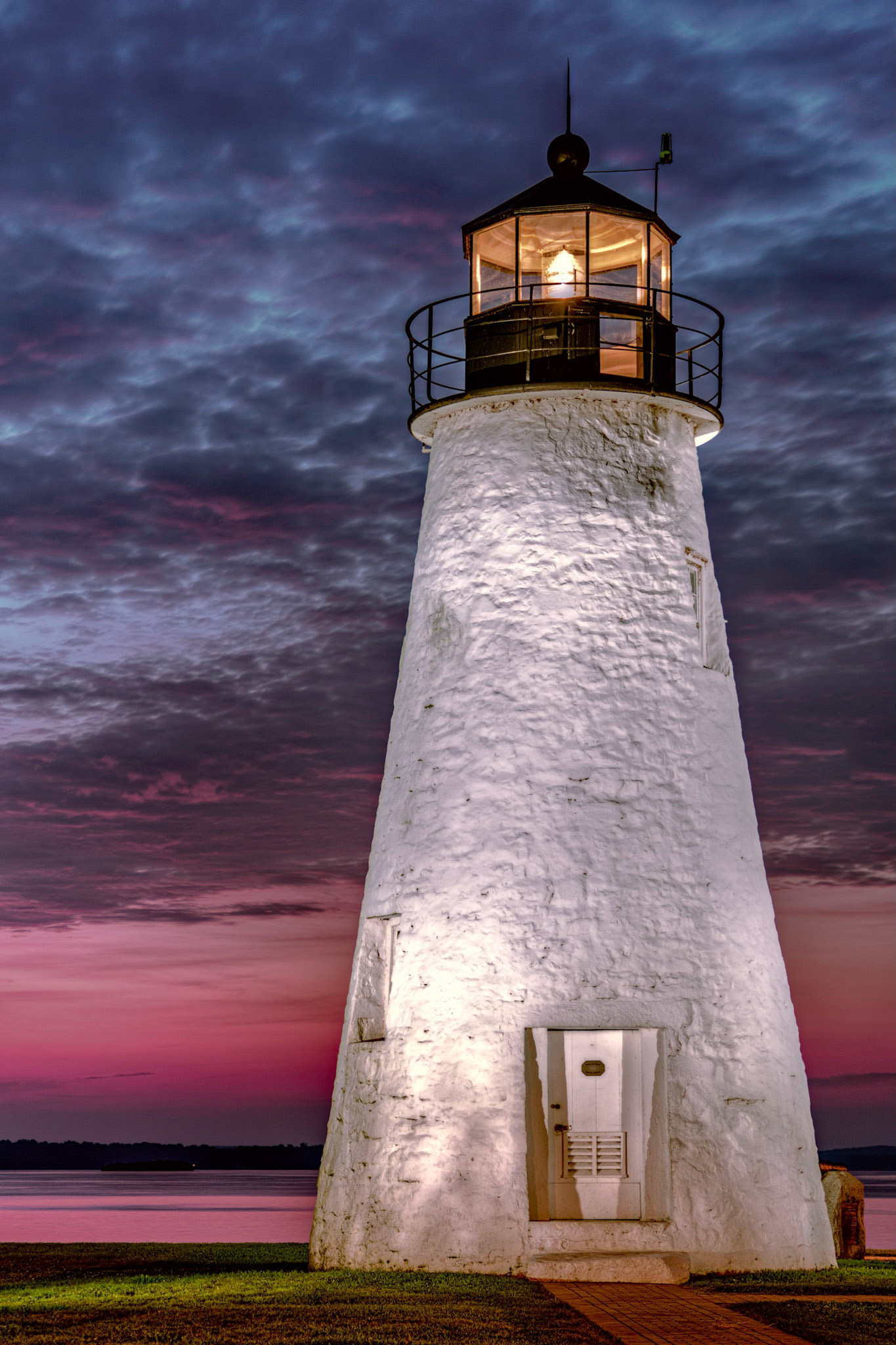 Concord Point lighthouse at sunrise