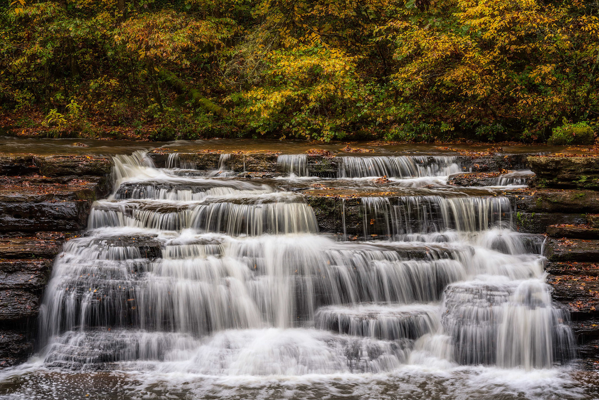Cascading waterfalls