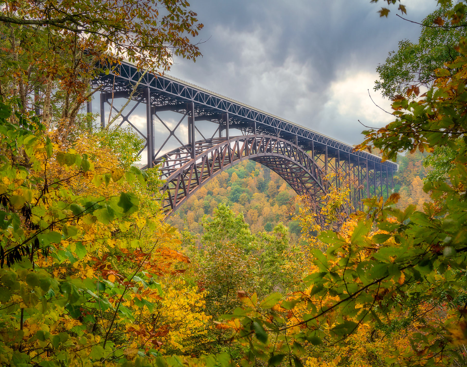 Fayette Bridge in autumn