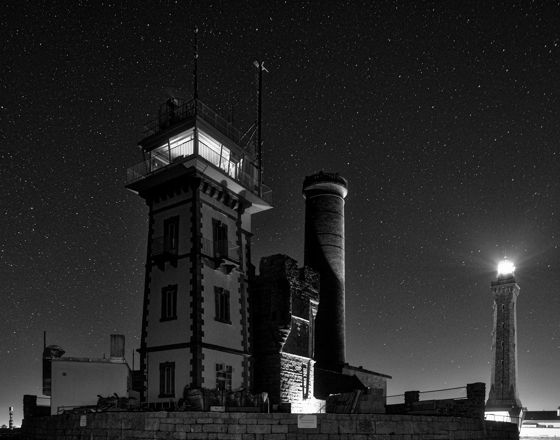 Eckmuhl lighthouse at night