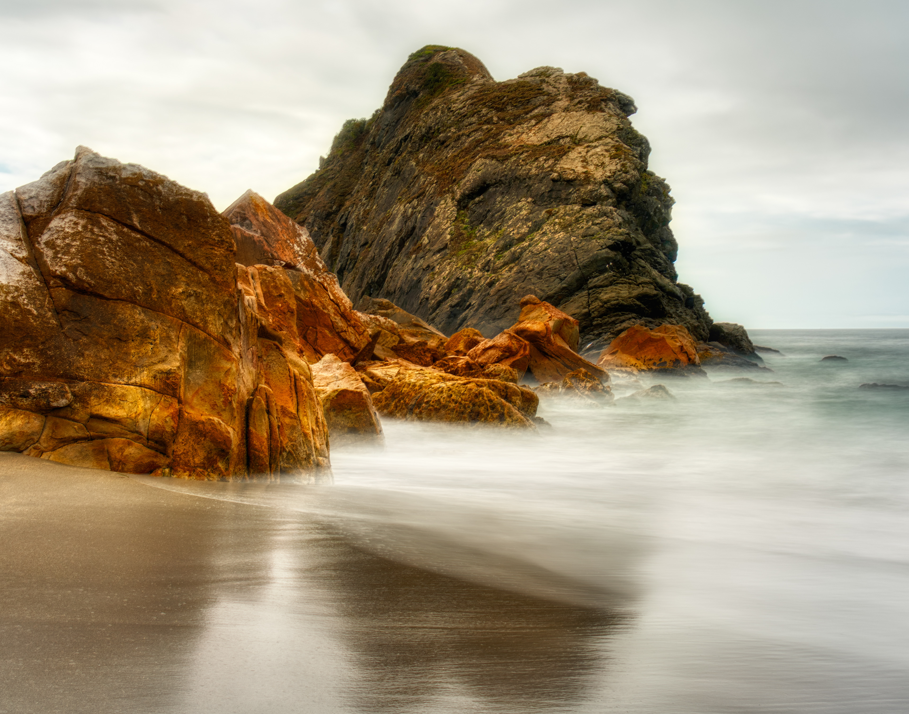 Rocks and water