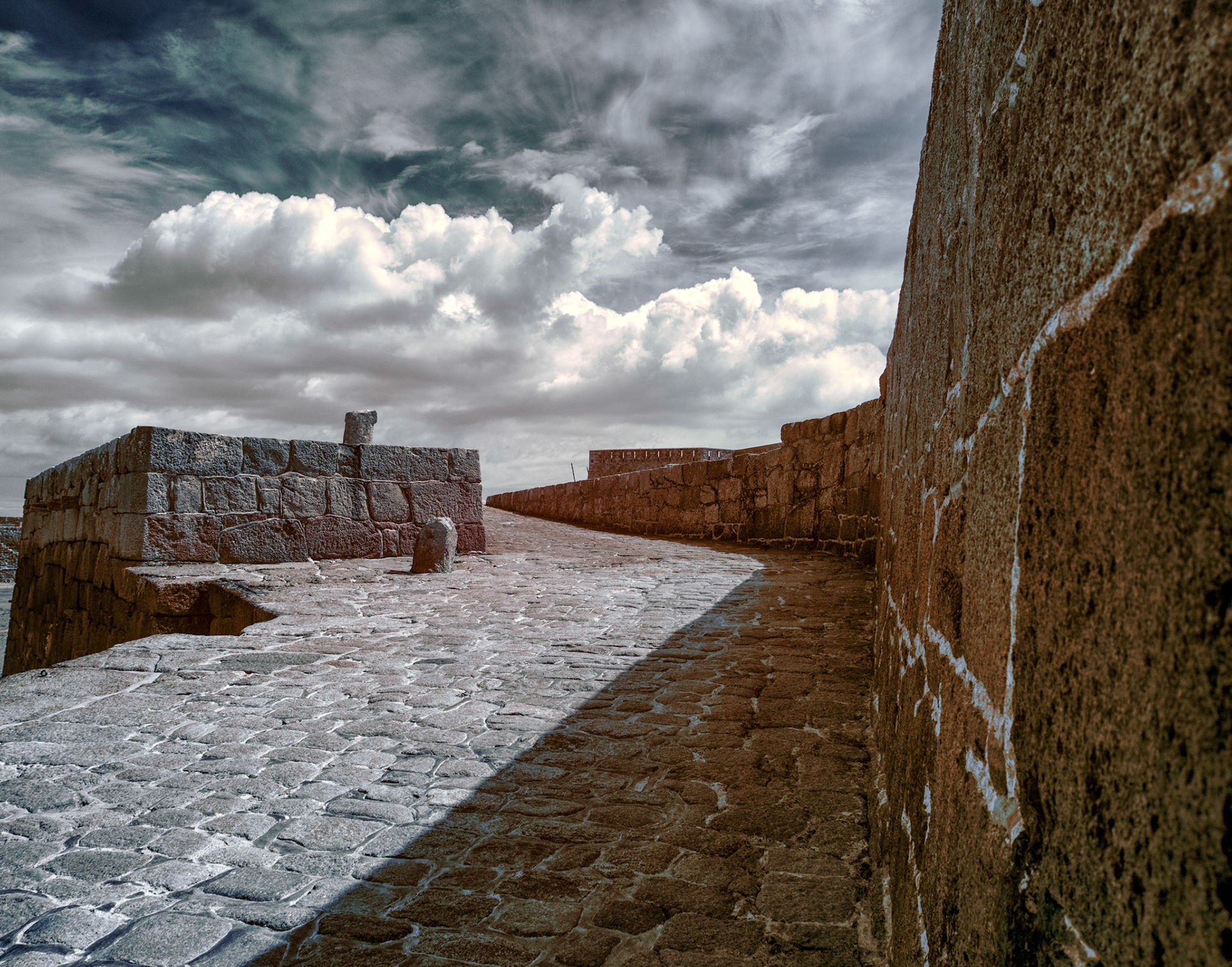 Clouds over St. Aubin fort
