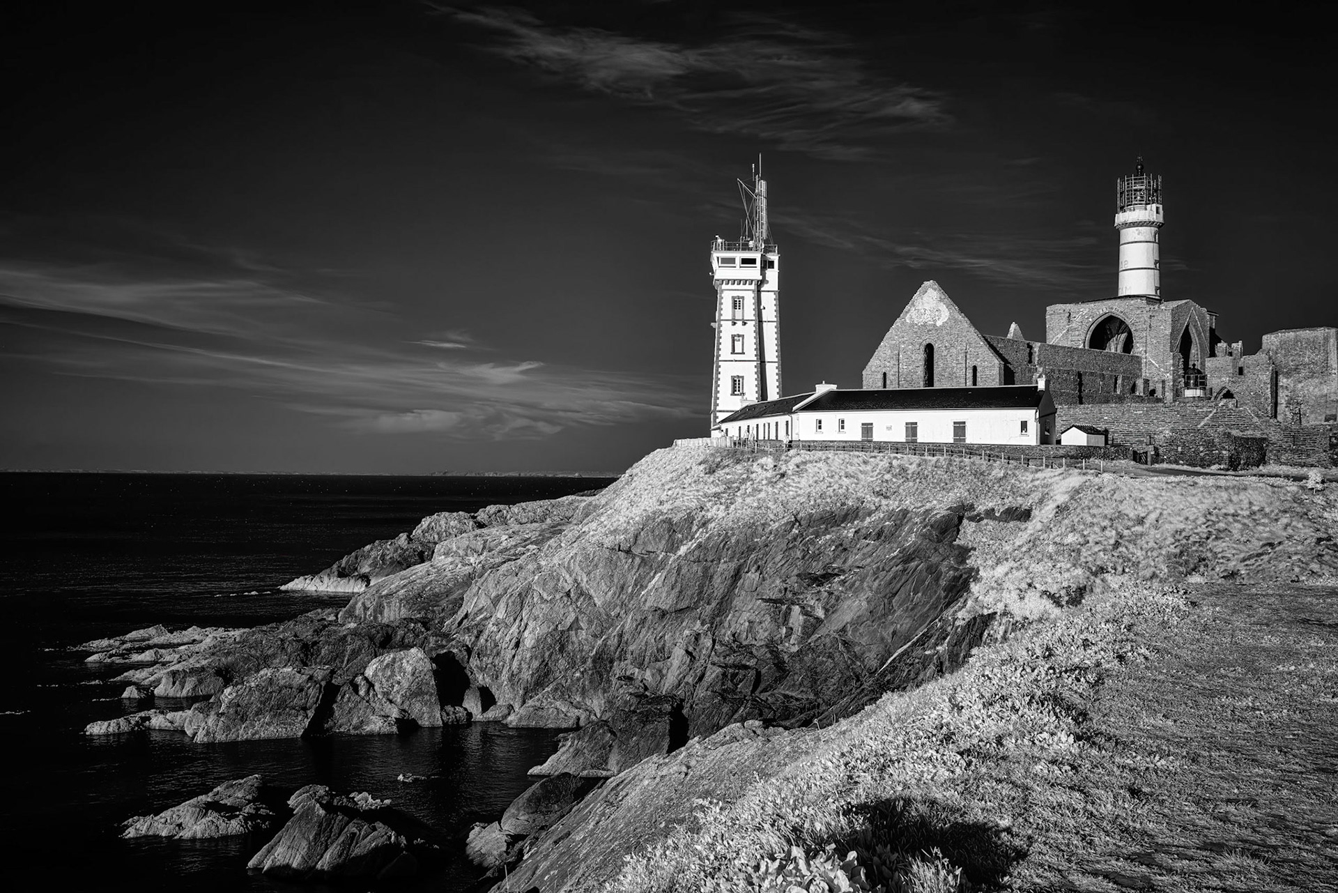 St. Mathieu lighthouse at night