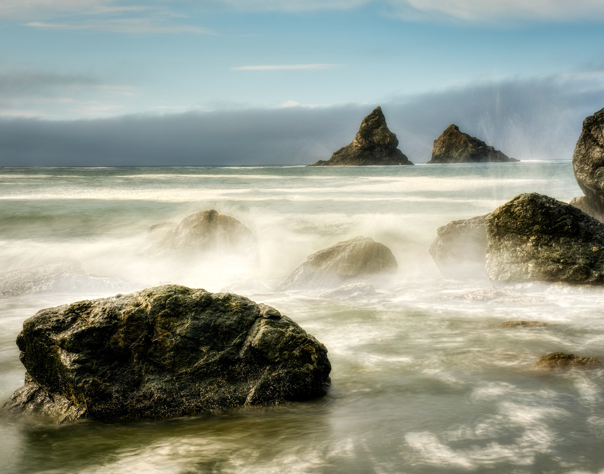 Waves moving in