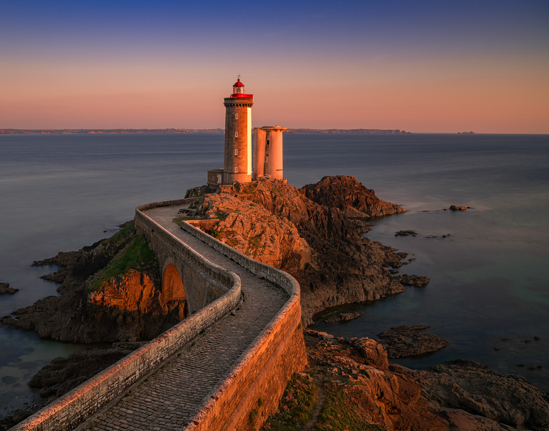 Petit Minou lighthouse at sunset