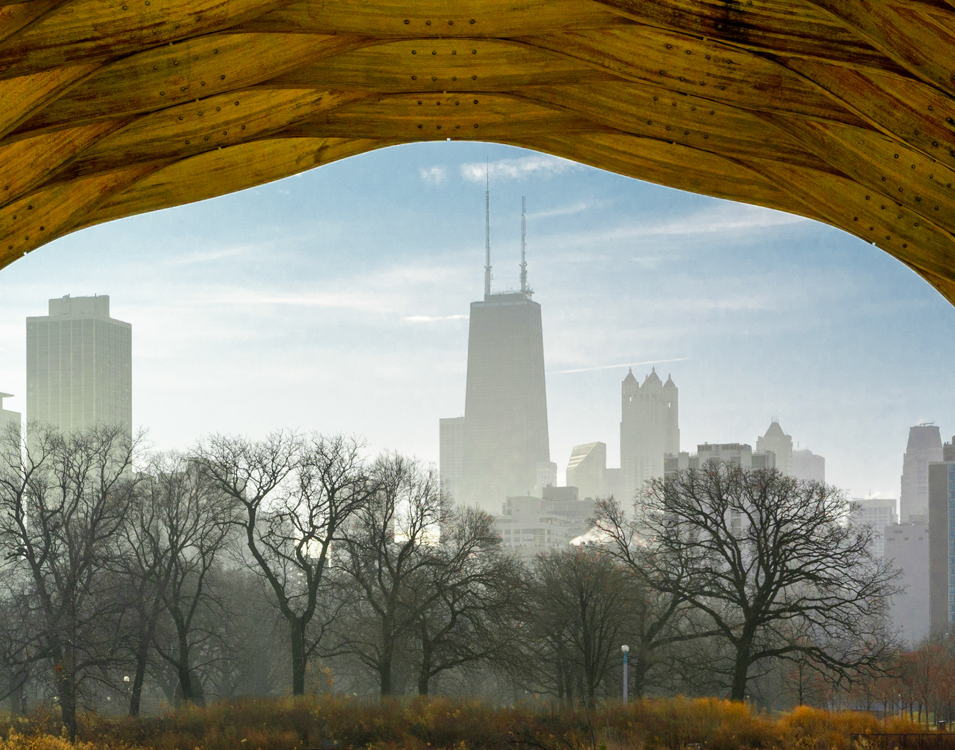 Hazy winter morning