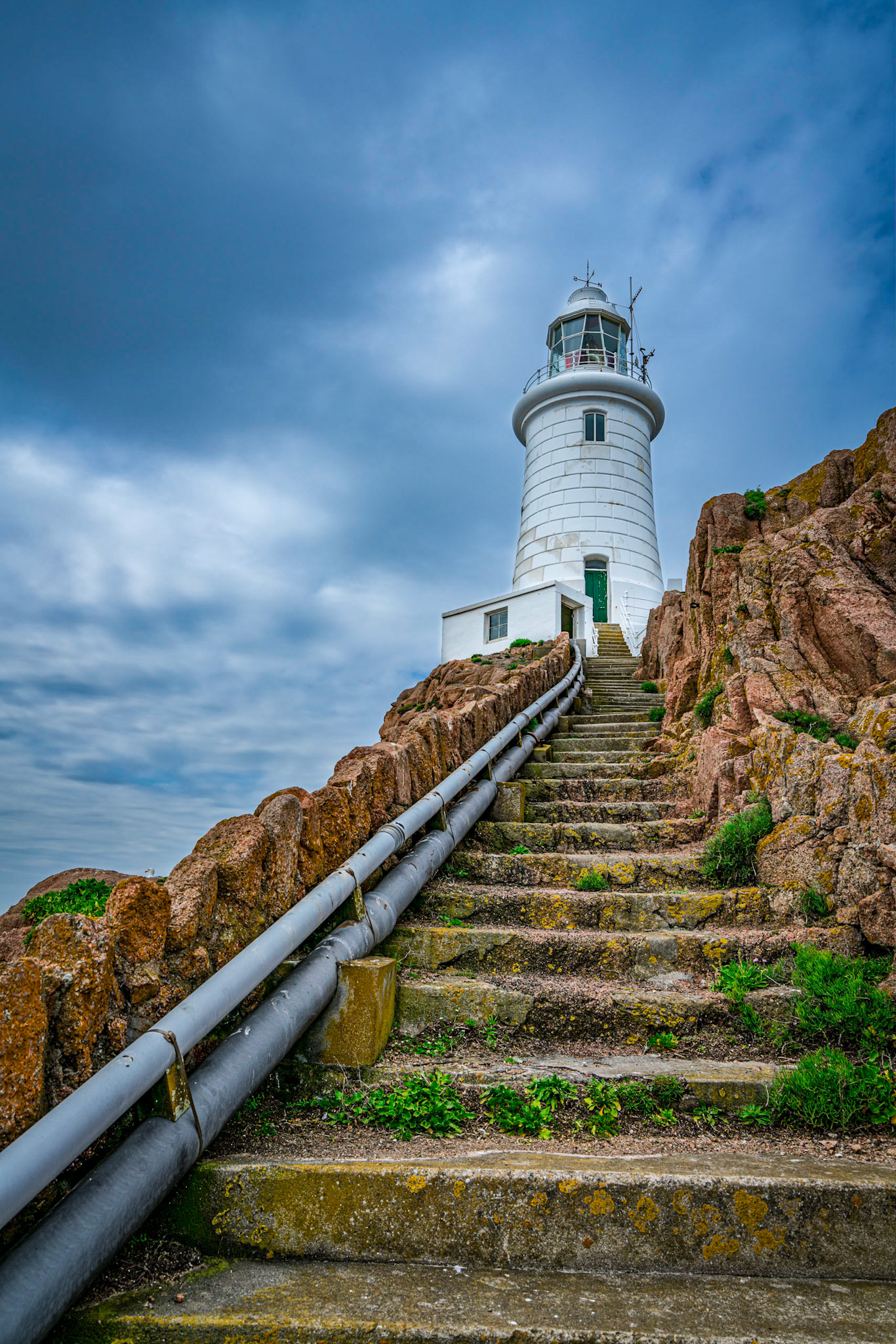 Steps to La Corbiere lighthouse