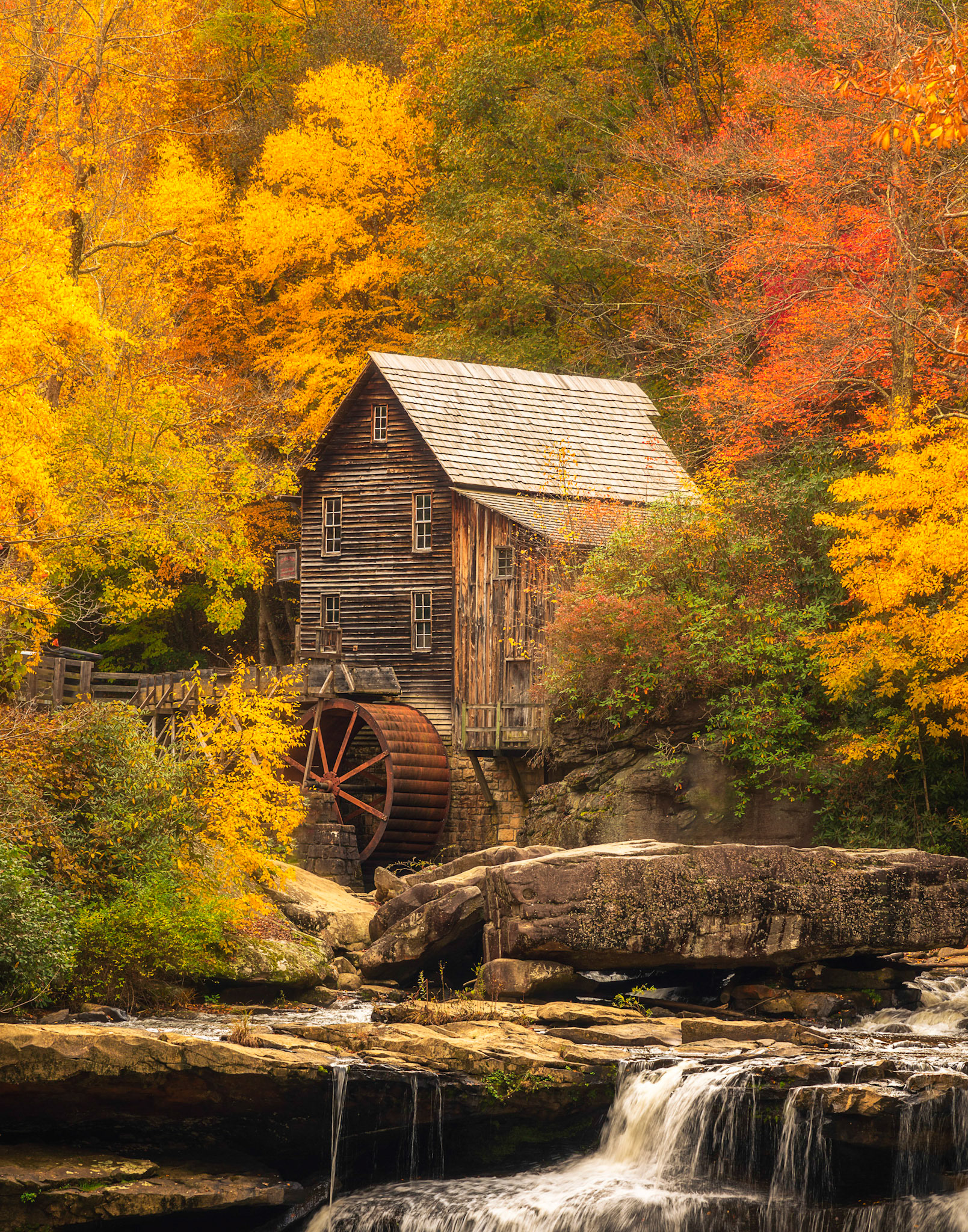 Autumn around a grist mill
