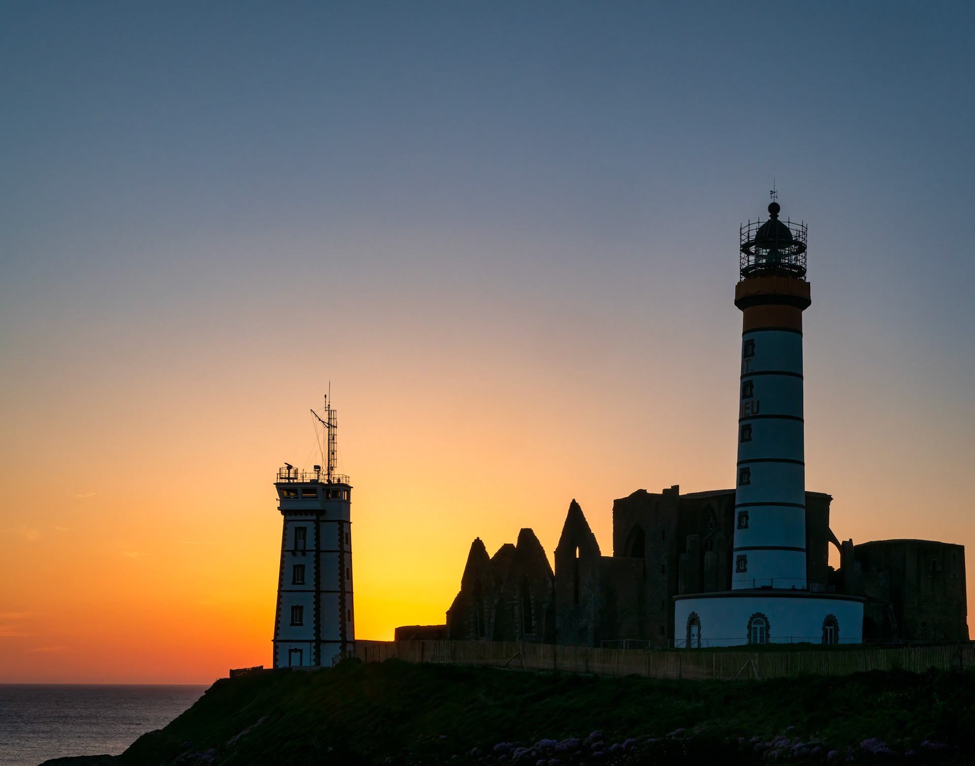 Saint Mathieu lighthouse at sunset