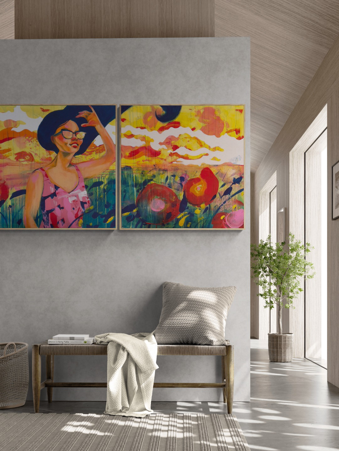 Maanpää's vibrant summery painting.