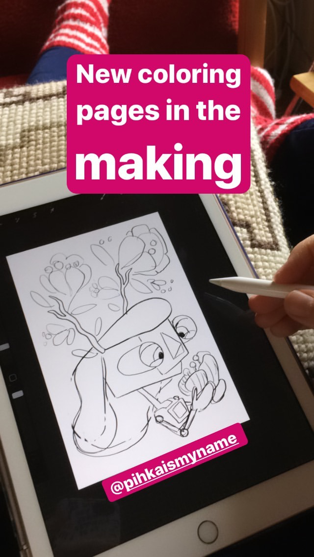 Elli Maanpää illustrated the coloring pages.