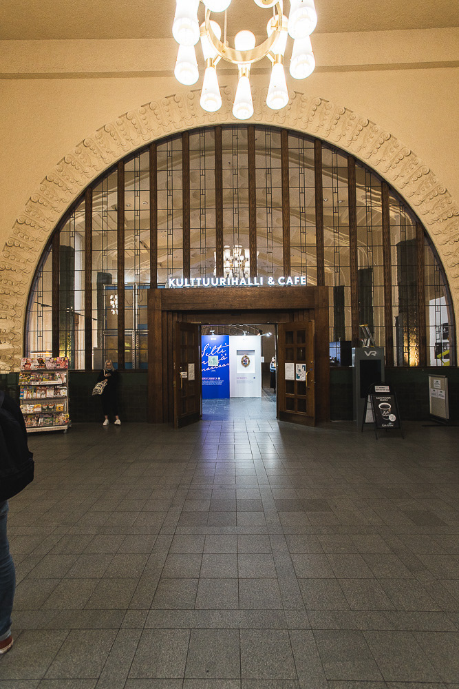 Elli Maanpää’s mirror portrait on display at Kulttuurihalli during the HELENE20 exhibition at Helsinki Central Railway Station. Photograph: HELENE20/ Helsinki Hospital