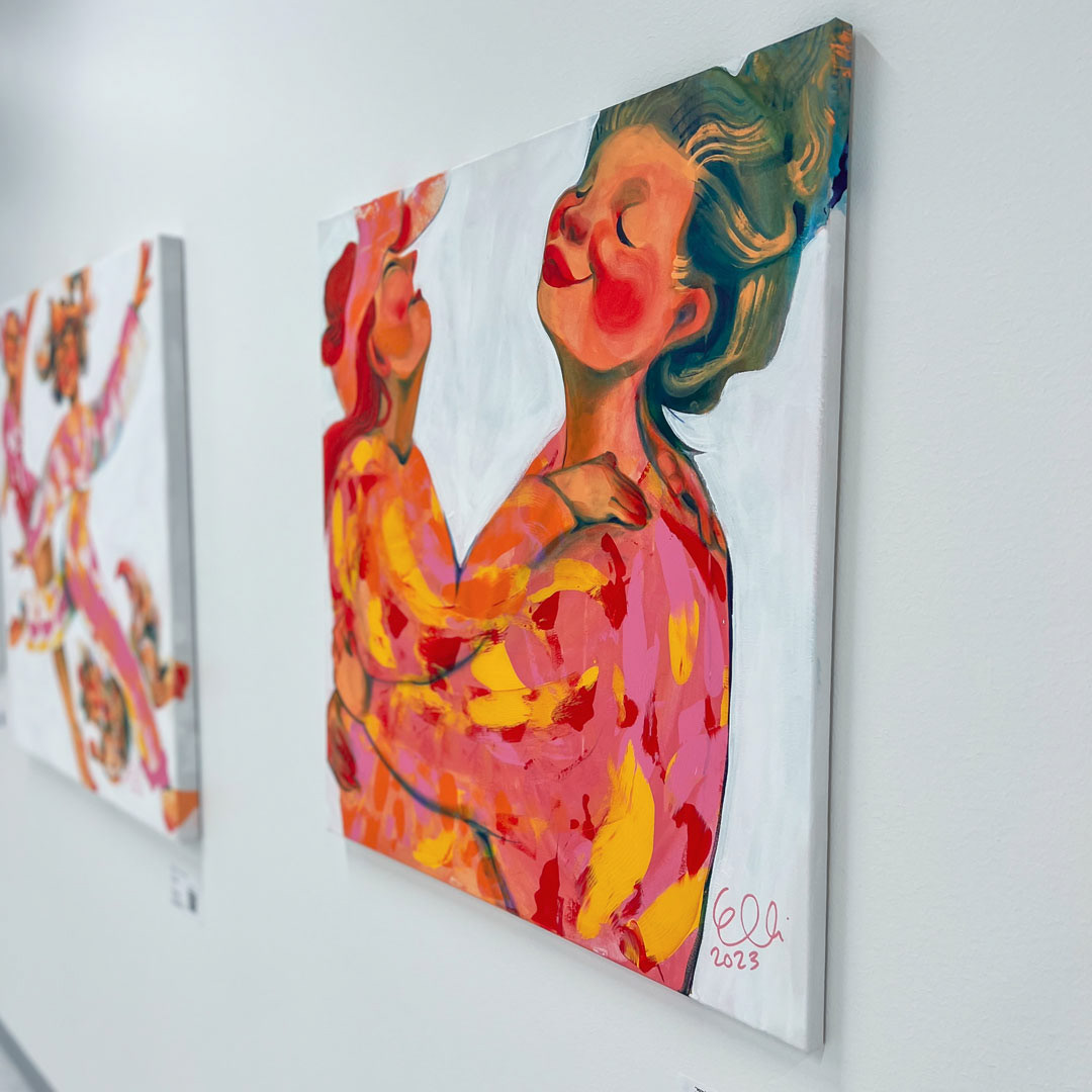 Colorful figurative art by Elli Maanpää.