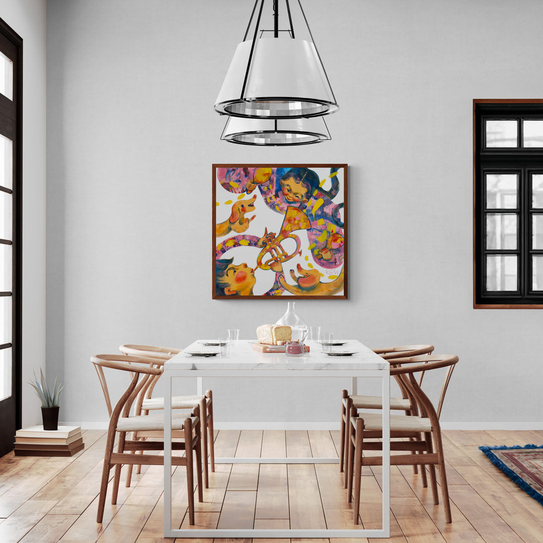 Vibrant fine art adds soul to any space.