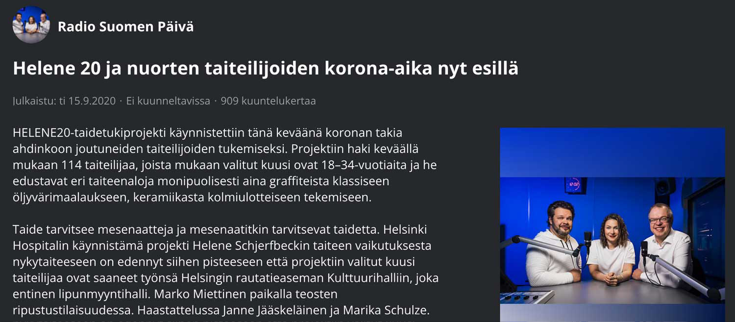 2020 - Yle: Radio Suomen Päivä