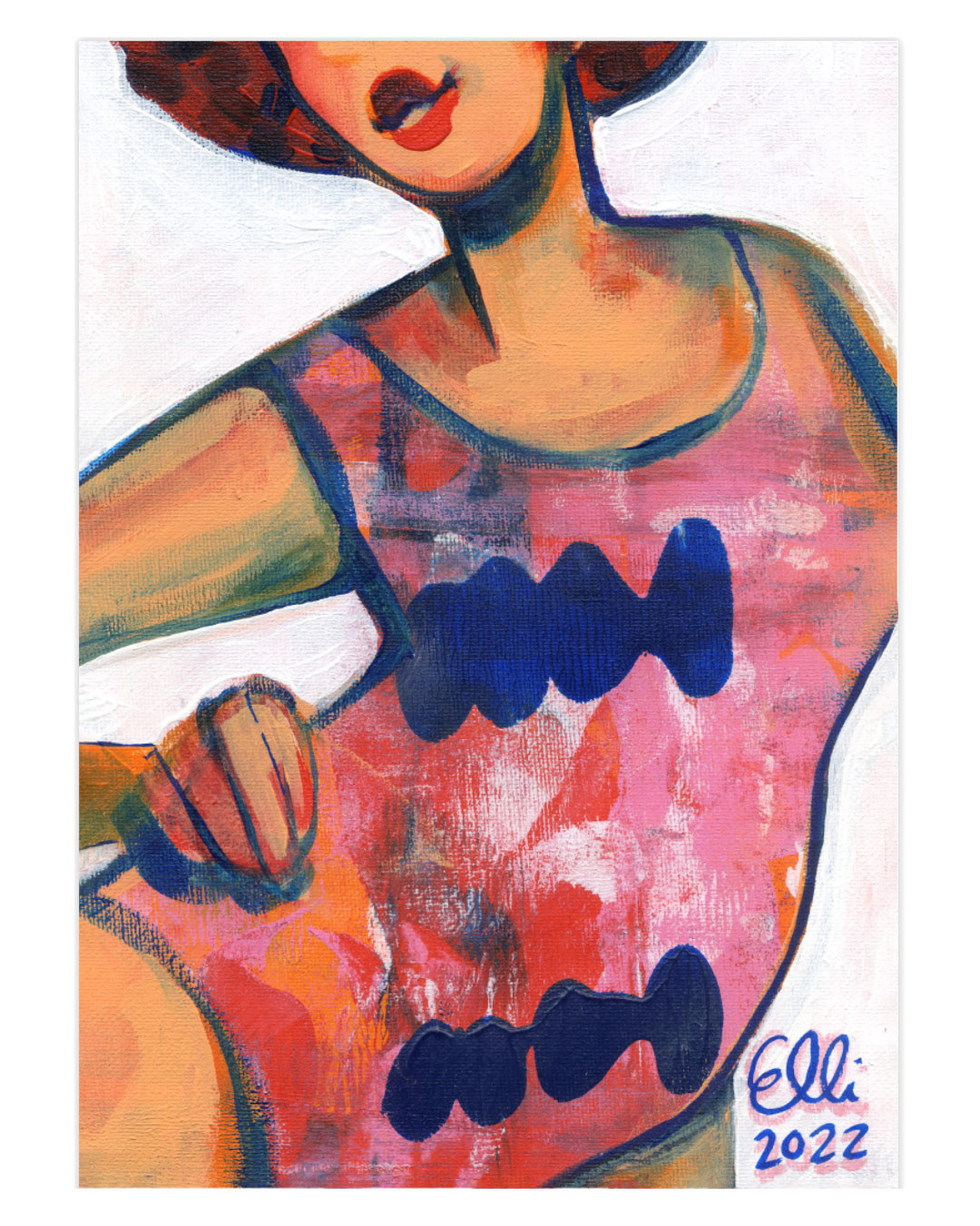 Pattern design inspired by vivid figurative paintings.