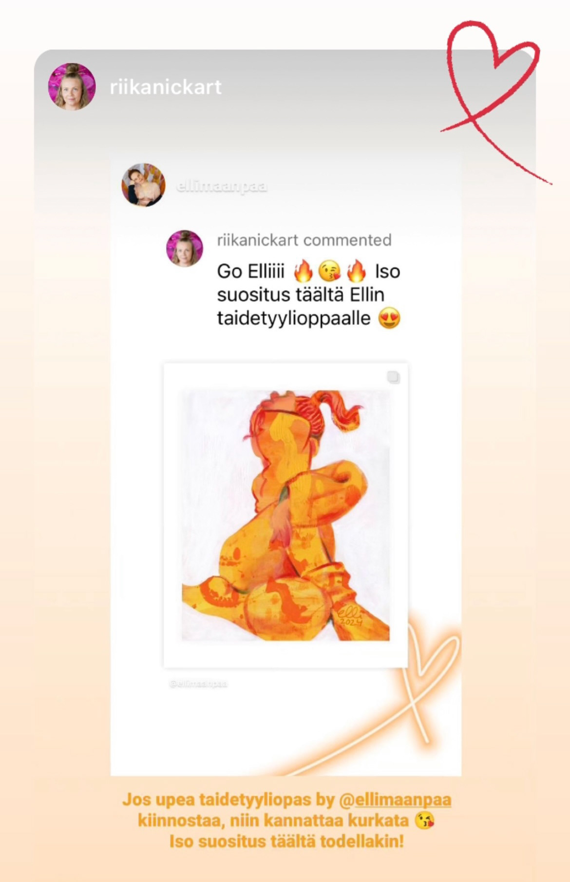 "Go Elli! Big recommendation from me to Elli's Art Style workbook," praised Riika Nick Art.