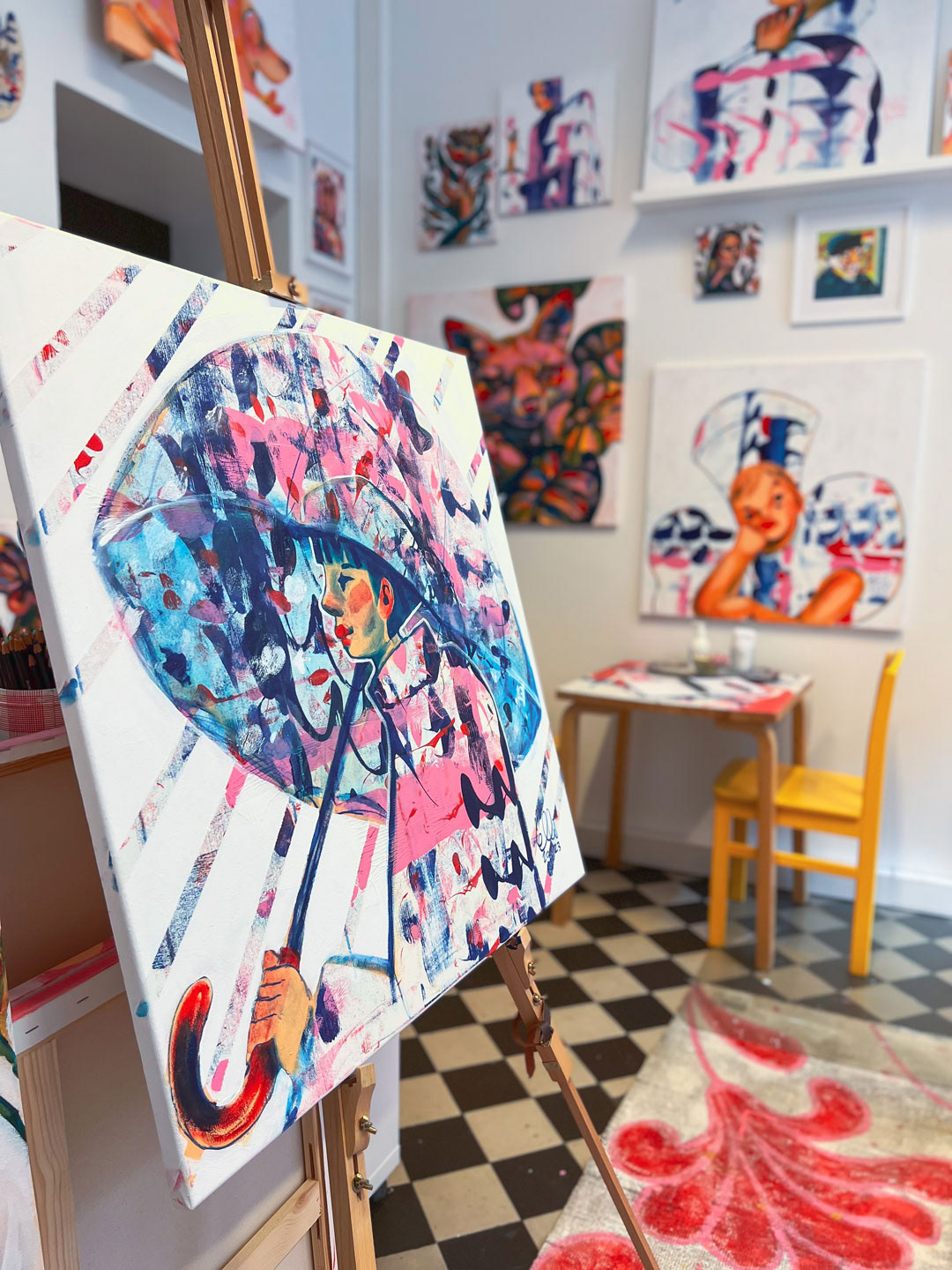 Raindrops by Elli Maanpää in her vibrant Helsinki atelier.