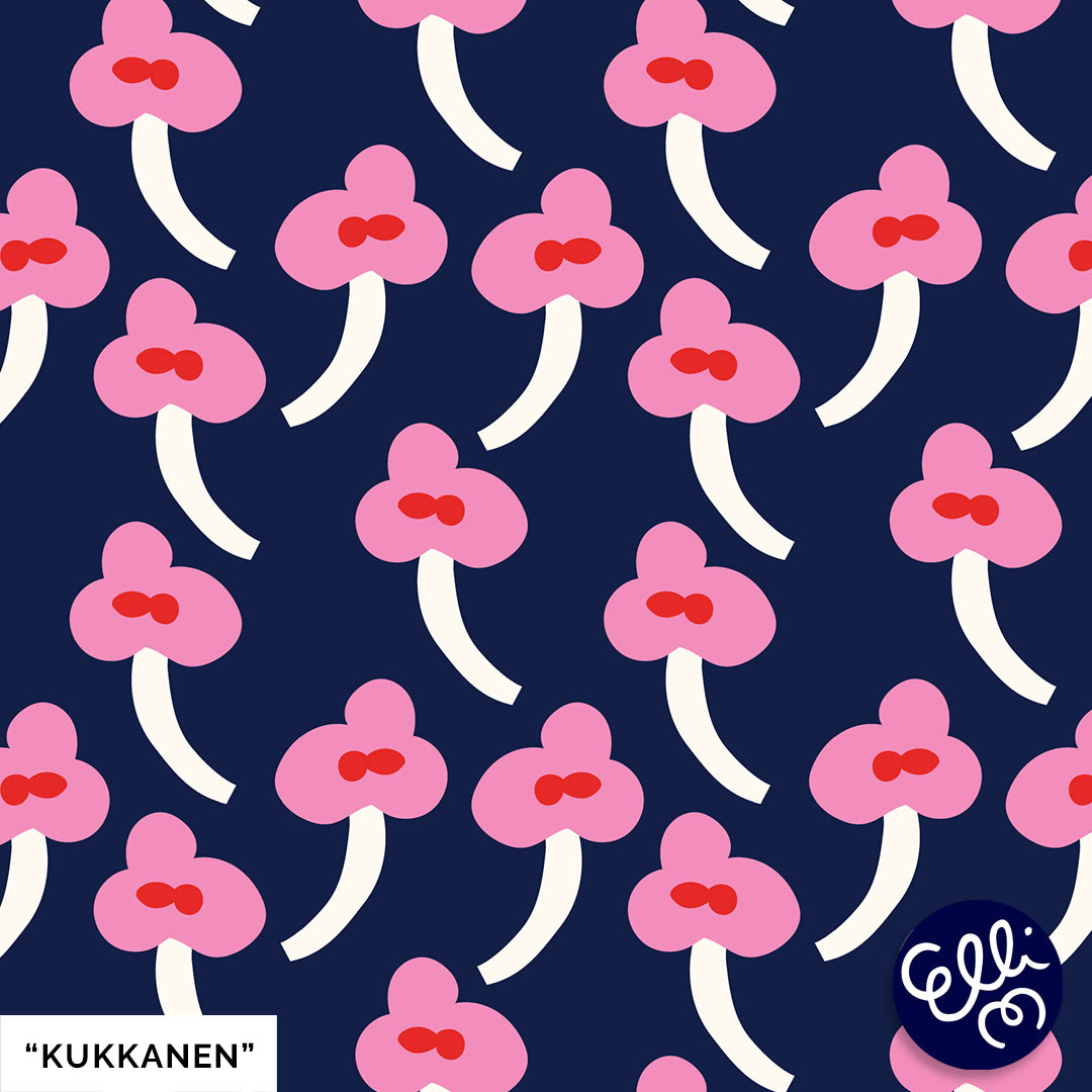 Helsinki-inspired pattern: Bold and colorful.