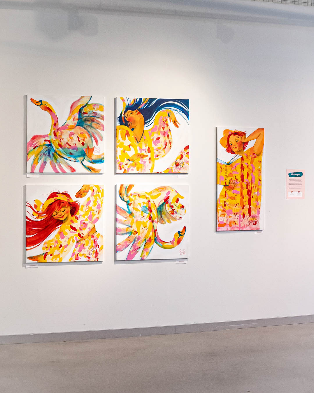 Photographs from the curated art exhibition "Design Buddies Are Not Abandoned" by Silja S.