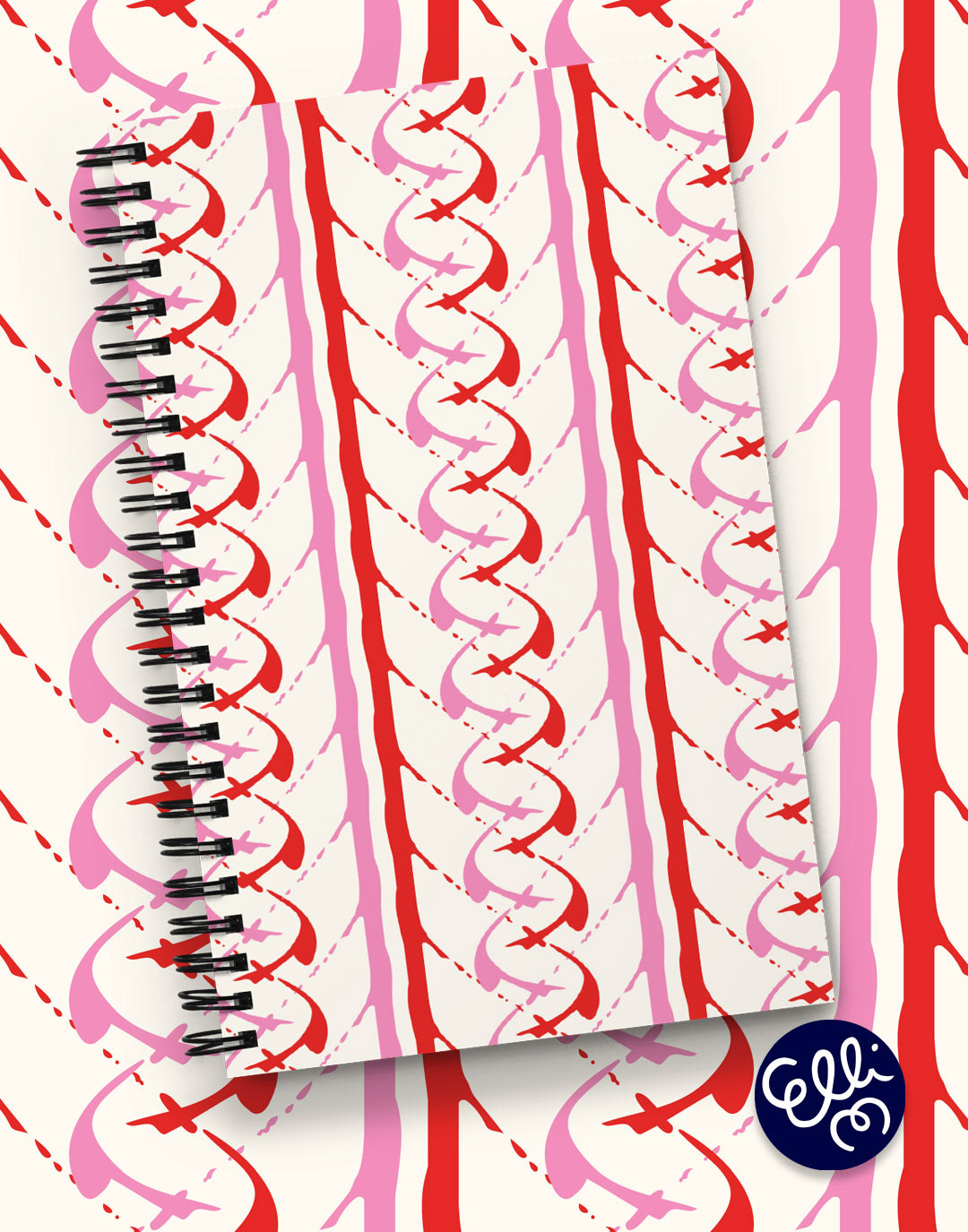 Chic notebook adorned with Helsinki patterns.