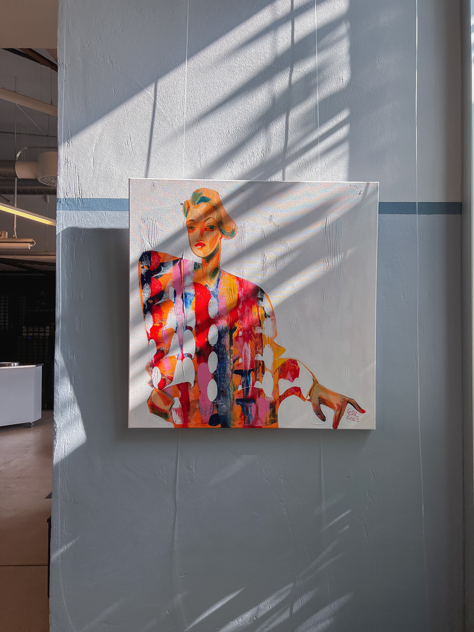 Vibrant "All that Jazz" painting by Helsinki-based visual artist Elli Maanpää.
