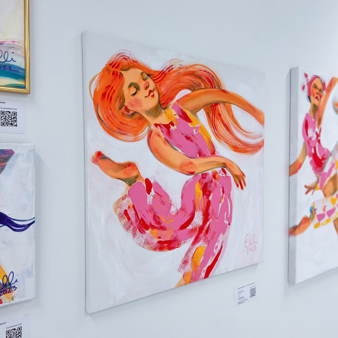 This figurative painting was sold to the Public Collection of Satasairaala in Pori.