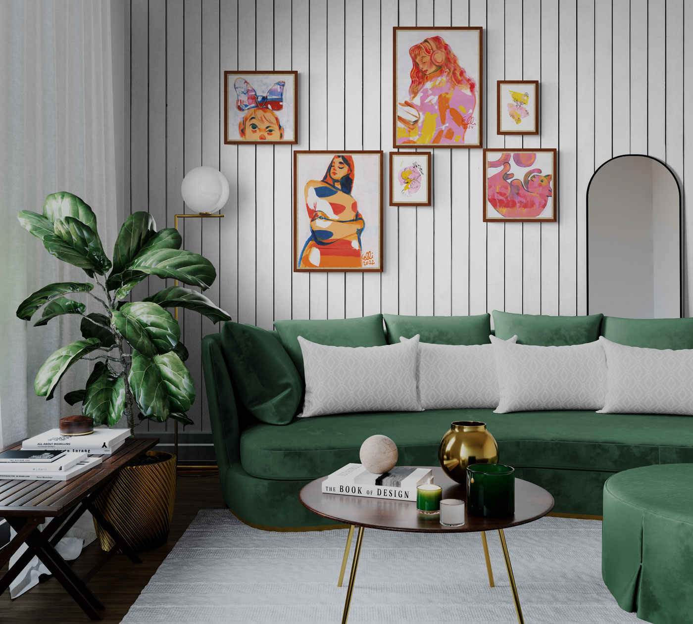 Elevate your living room with museum-quality wall art with cute, colorful and contemporary designs.