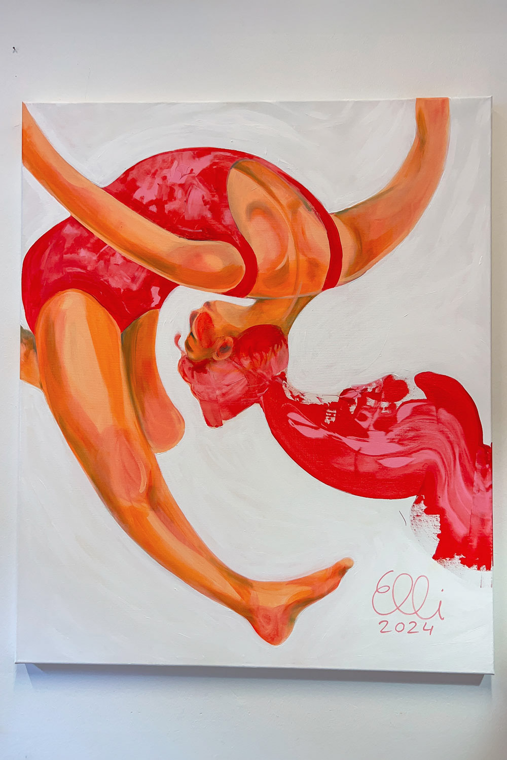 'Heartbeat,' a figurative painting by contemporary artist Elli Maanpää.