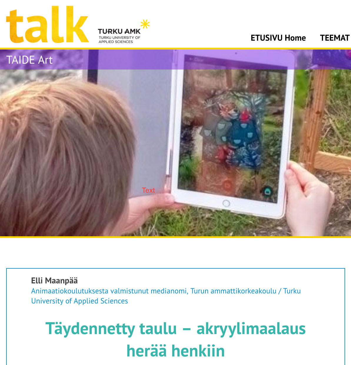 2019 - Turku AMK Talk Taide