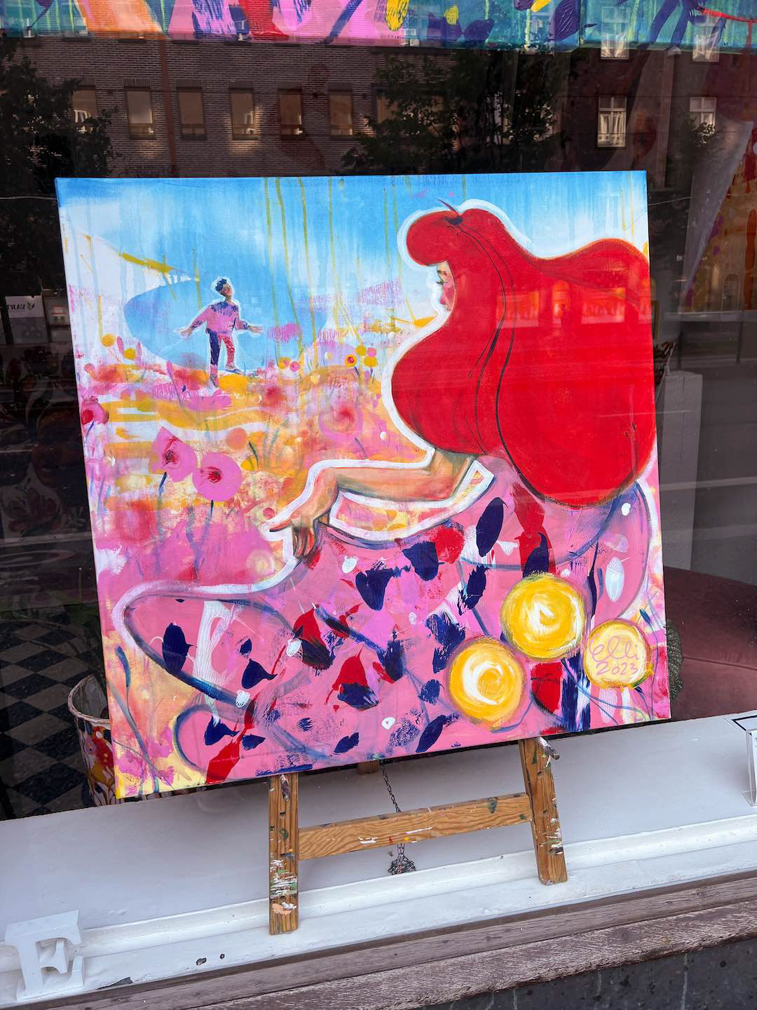 Artwork in the Maanpää's painting atelier in Helsinki.