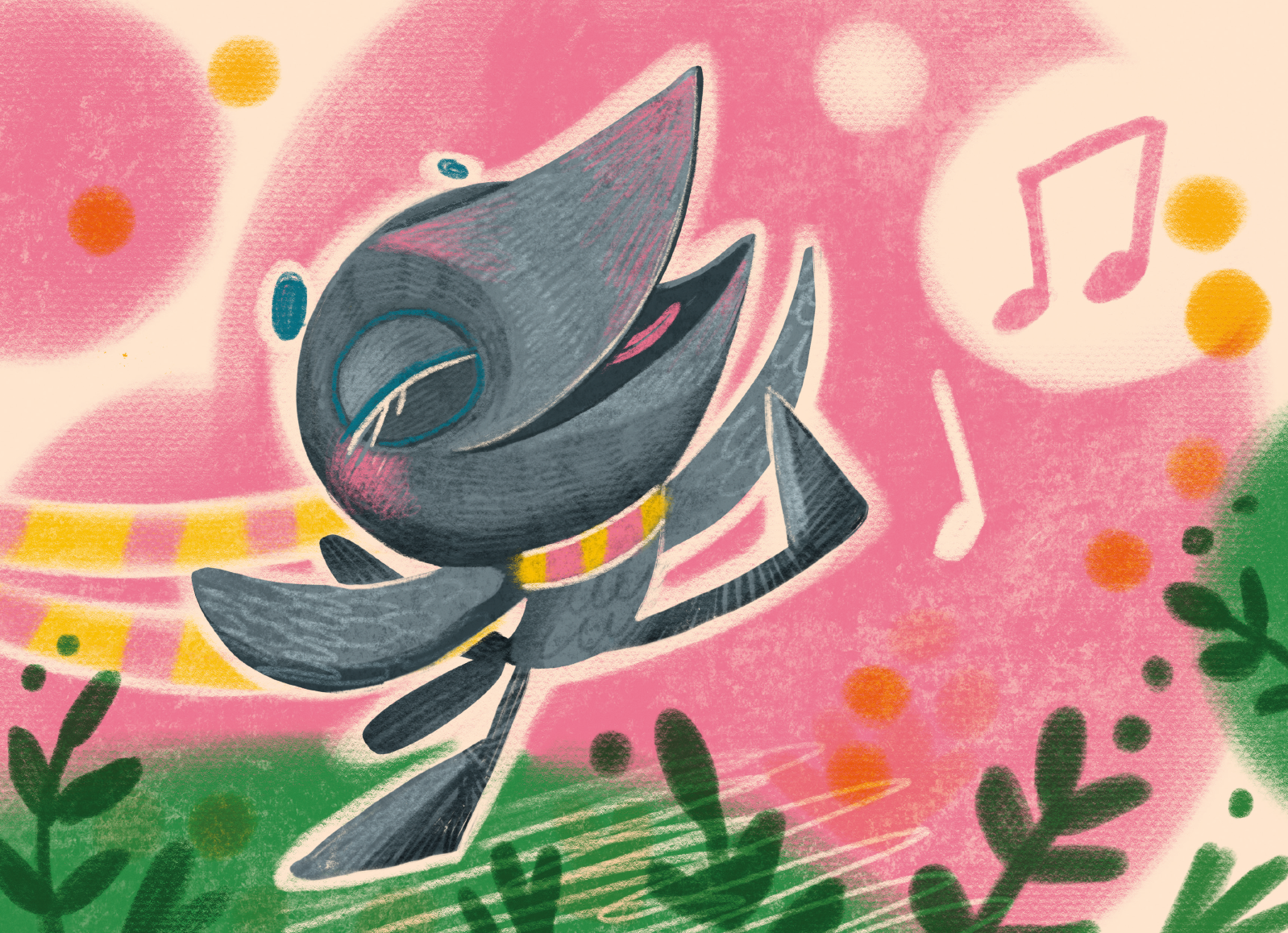 The main character is the cute Crow.