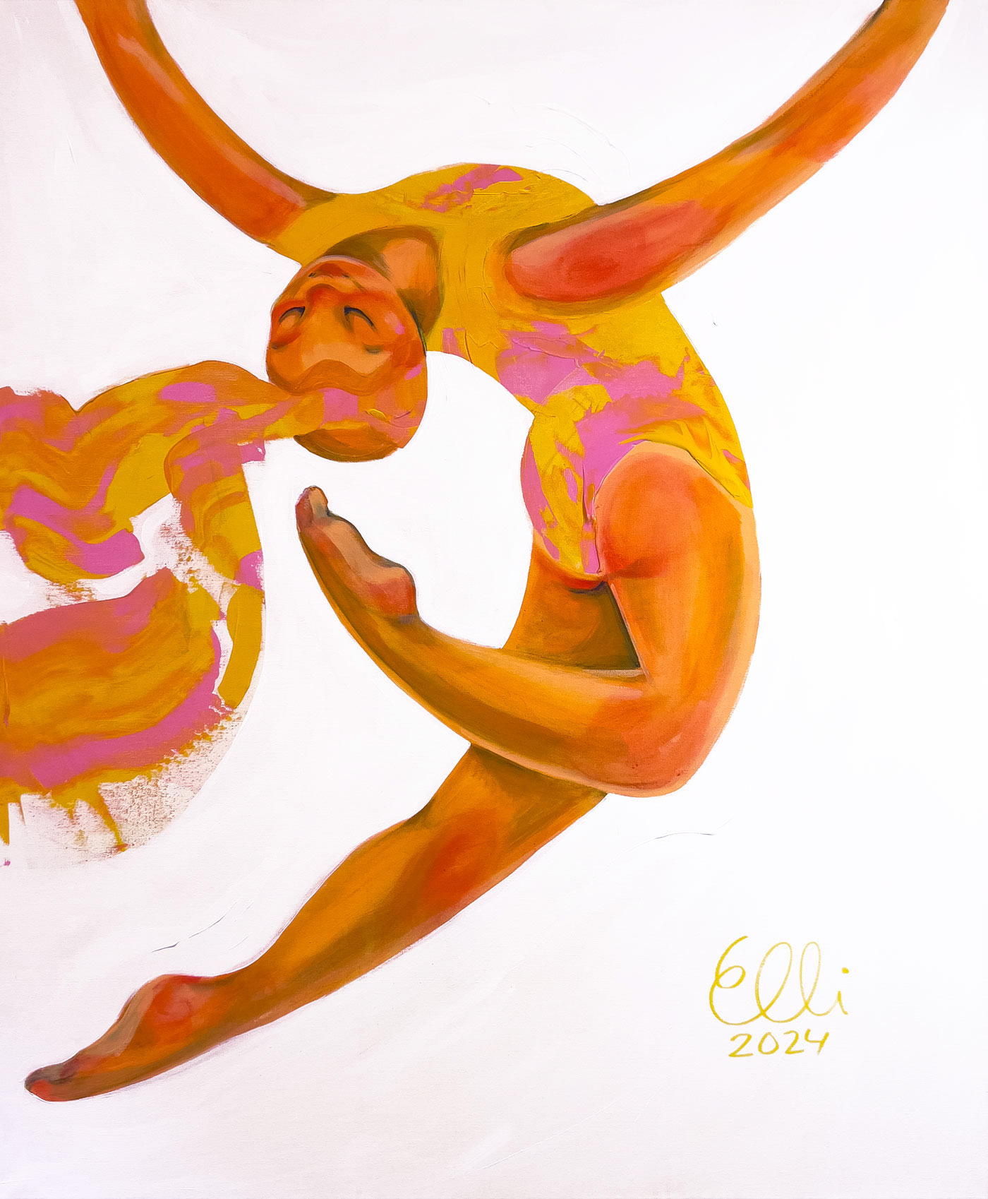 Figurative painting 'Sunlit' by contemporary artist Elli Maanpää. 