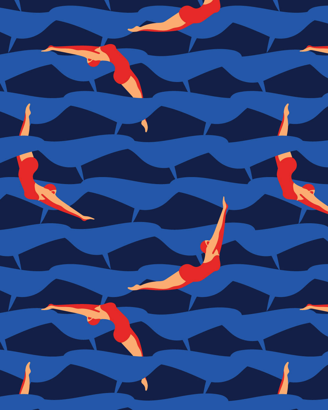 Elli Maanpää's captivating pattern design evokes the essence of summertime bliss, with its playful motifs and vibrant hues.