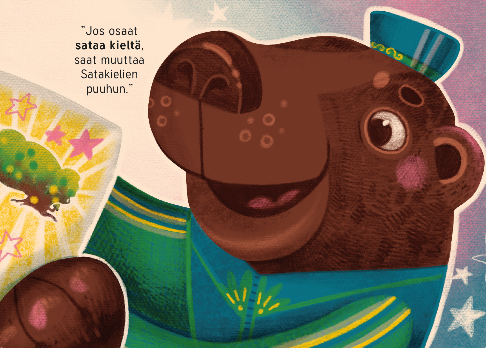 Cute drawings by Elli Maanpää: Bear in whimsical style.