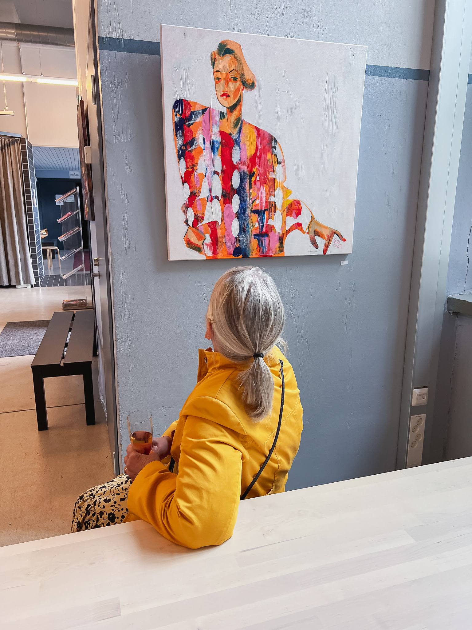 "All that Jazz" painting was exhibited in Vanha Paukku in Lapua.