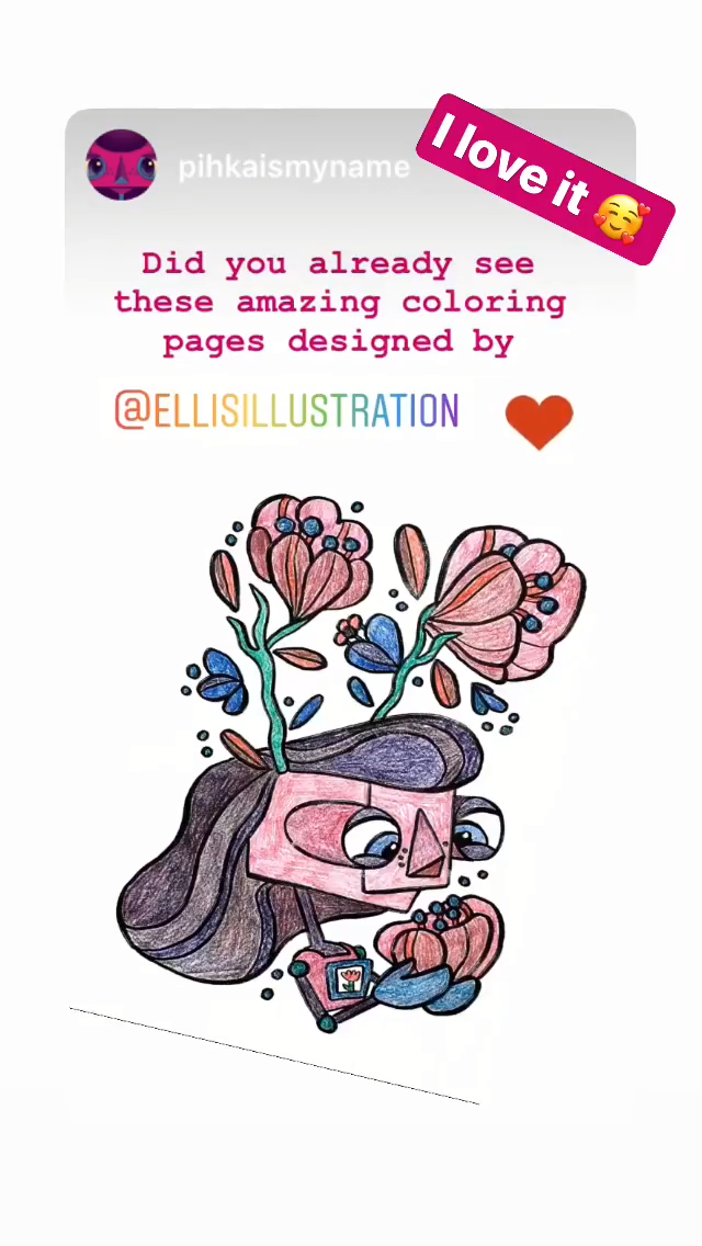 Colored coloring pages by Pihka is My Name.