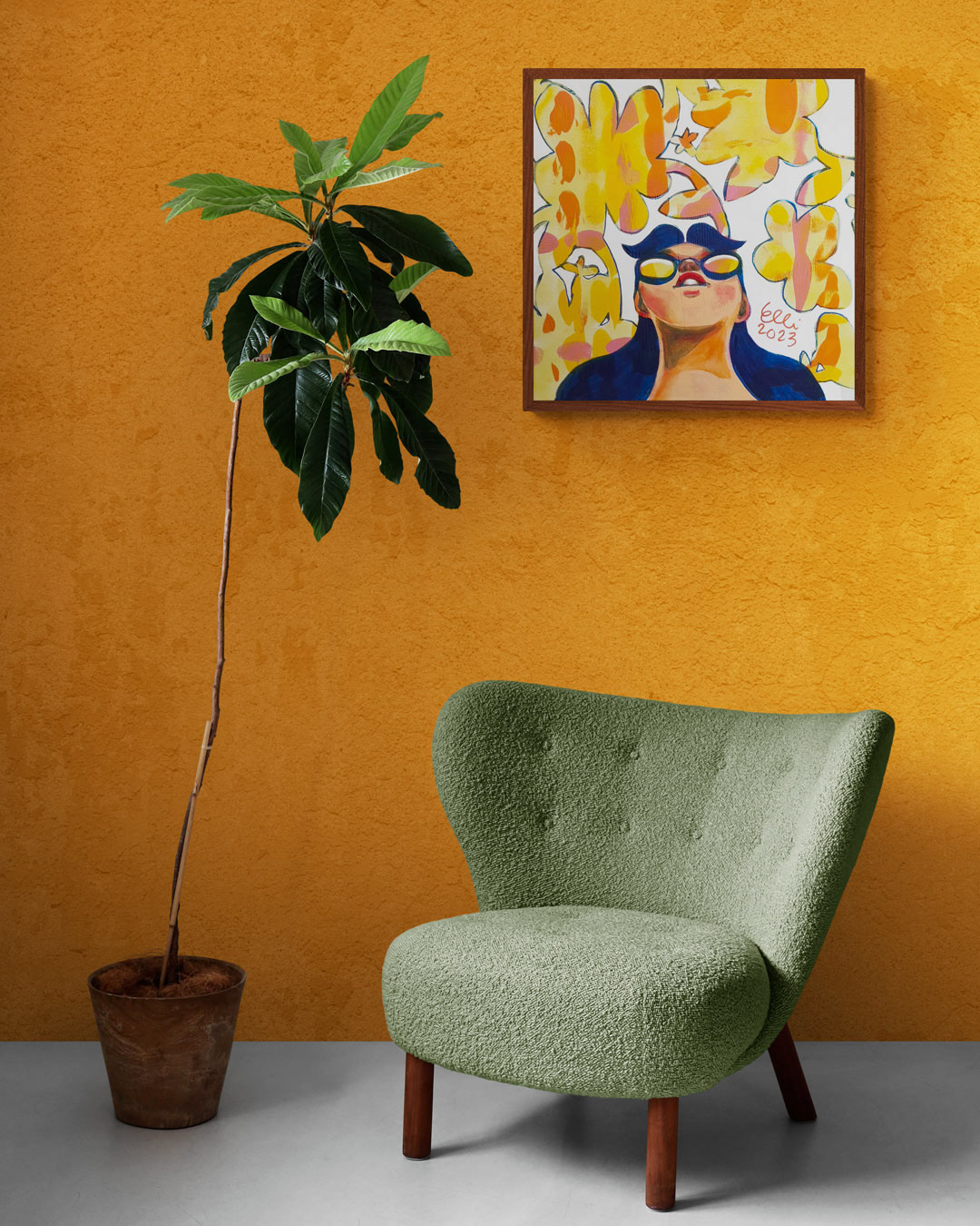 Elli Maanpää's 'Summer Mood' enhances a stylish living space.