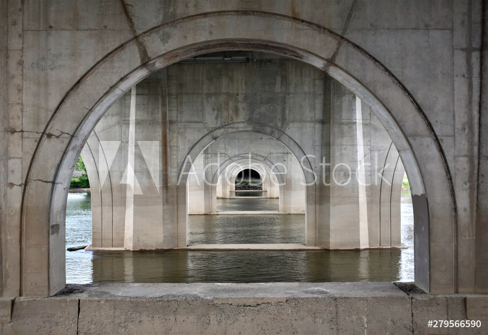 Founders Bridge spanning the Connecticut River in Hartford, CT