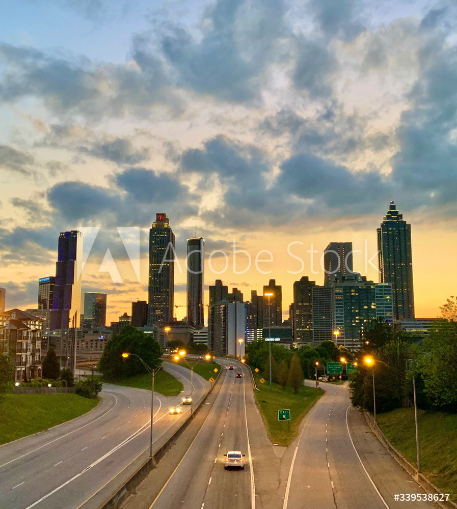 Downtown Atlanta at Sunset