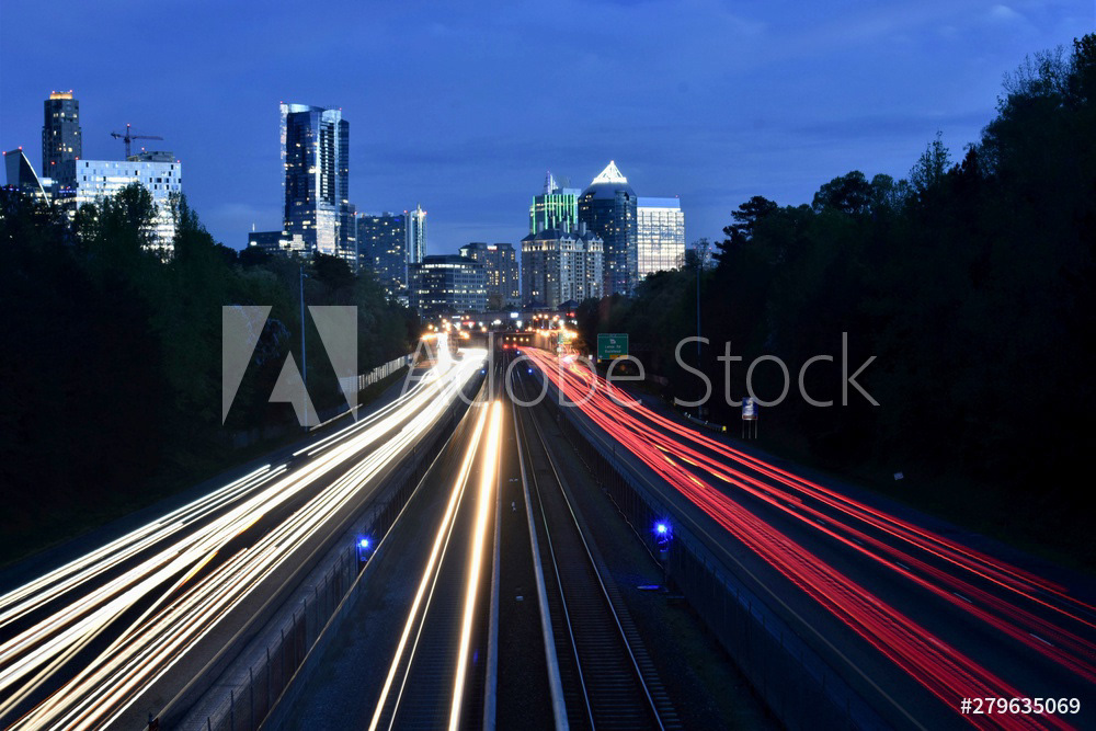 Buckhead Atlanta District at Sunset